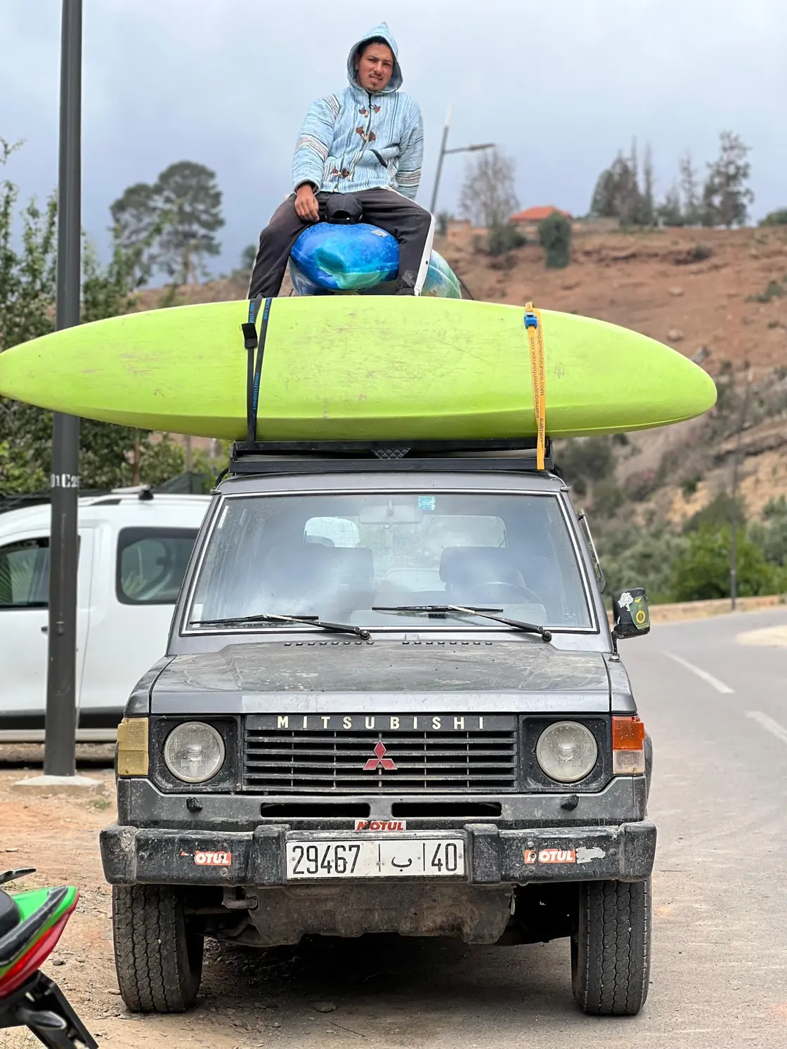 Kayaks carried on a vehicle